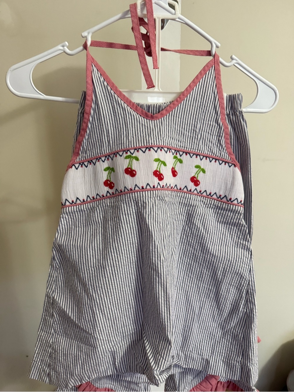 Secret Wishes Smocked Cherry Outfit